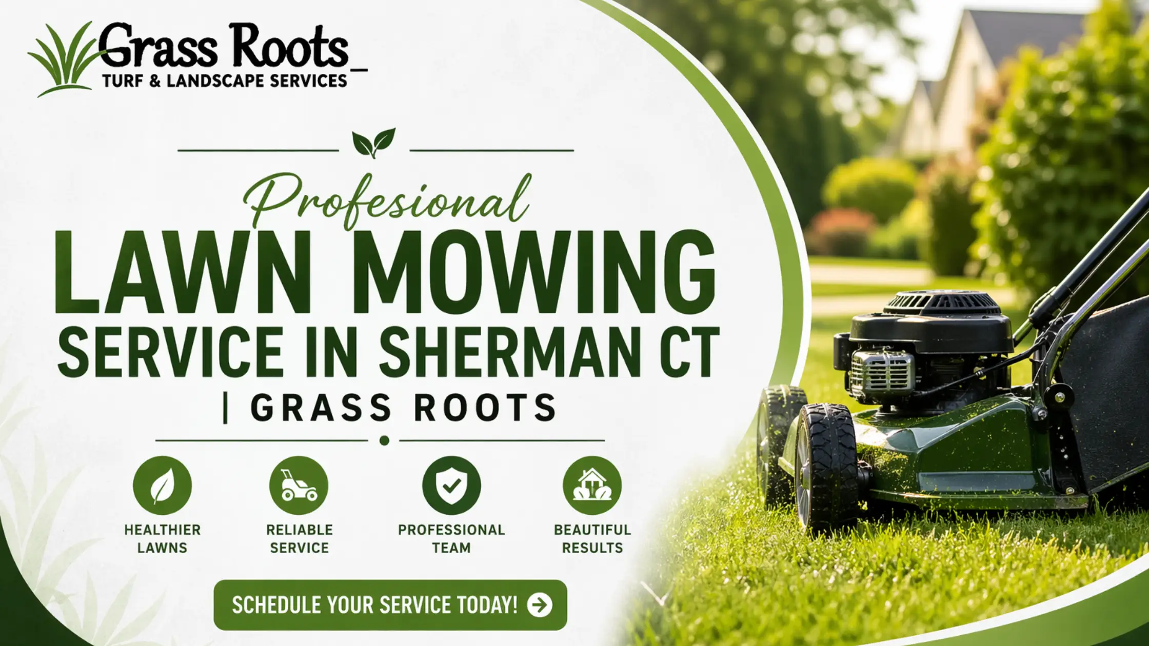 Professional Lawn Mowing Service in Sherman CT | Grass Roots